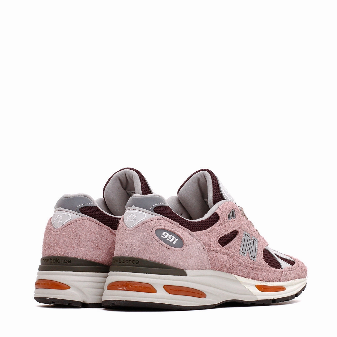 Soft Upper Fit New Balance Unisex Made in UK 991v2 Deauville Mauve Fig U991PR2