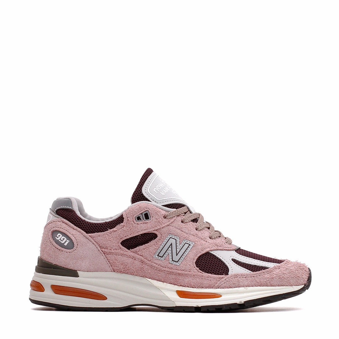 New Balance Unisex Made in UK 991v2 Deauville Mauve Fig U991PR2 Planet Run Spin Step