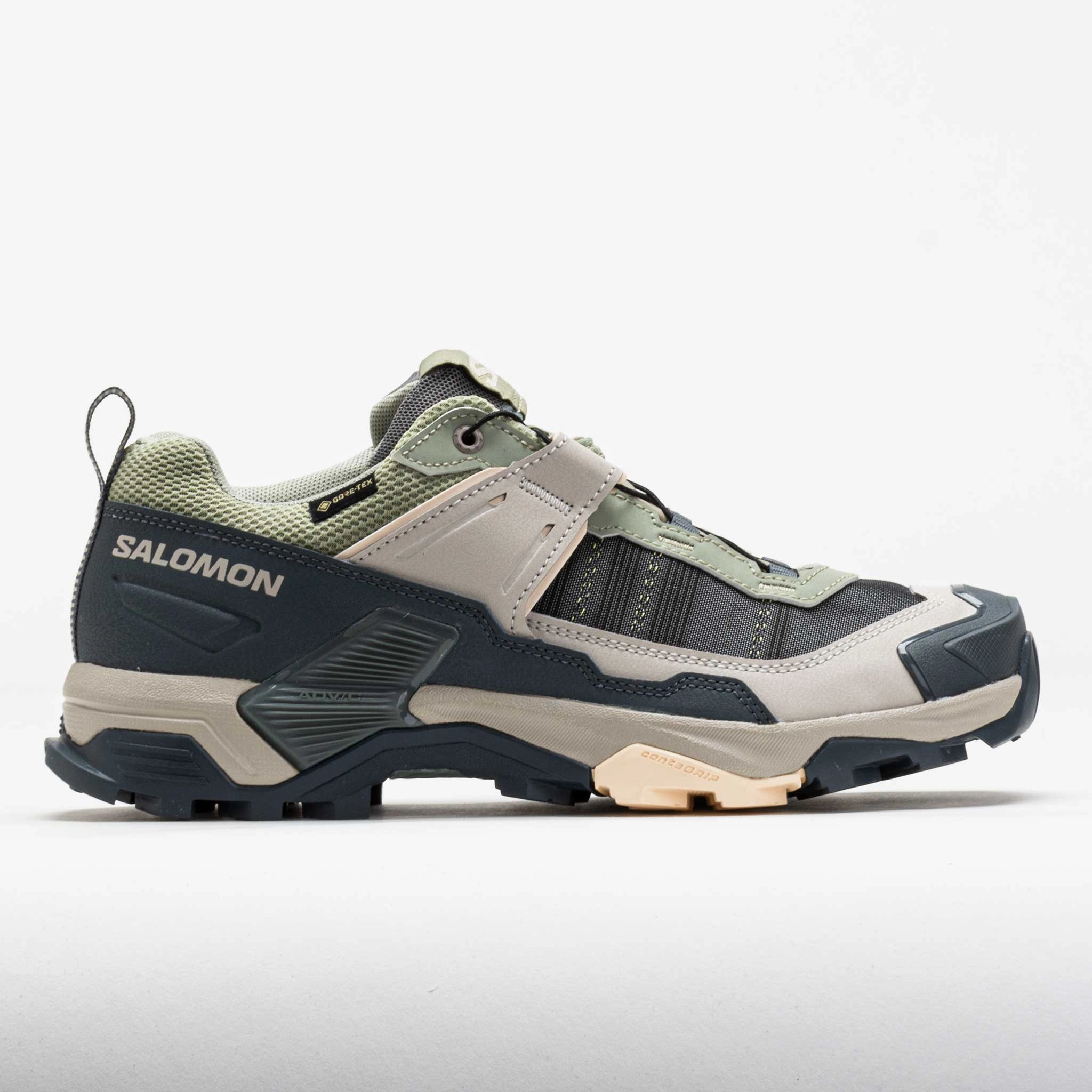 Speed training features Salomon X Ultra 5 GTX Women's Seagrass/Turbulence/Tender Peach