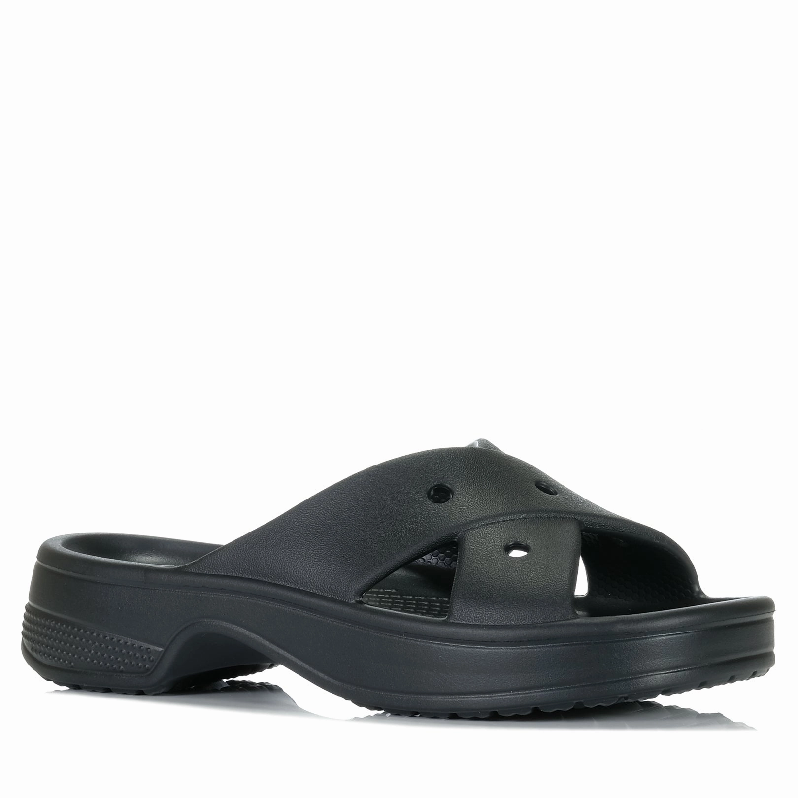 Slip Resistant Outfit Match Crocs Classic Women's Cross Strap Black
