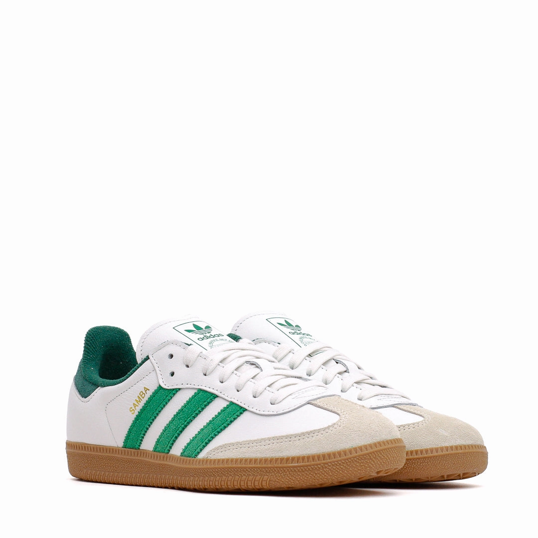 Step Smooth Adidas Men Samba OG White Collegiate Green JI3202