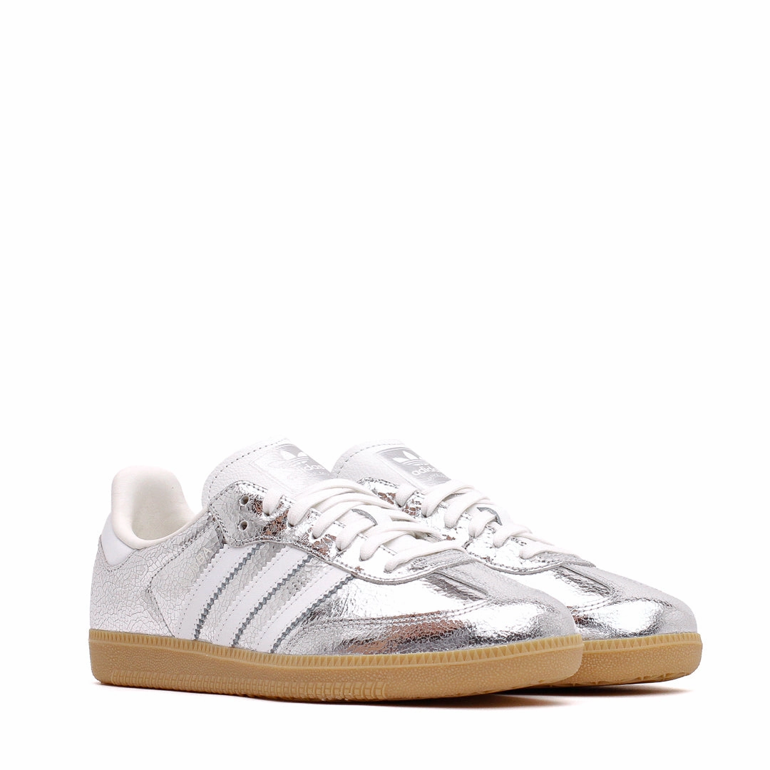 Street Style Adidas Women Samba OG Silver Metallic Core JR0035