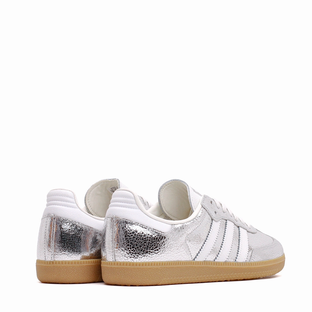 Street Style Adidas Women Samba OG Silver Metallic Core JR0035