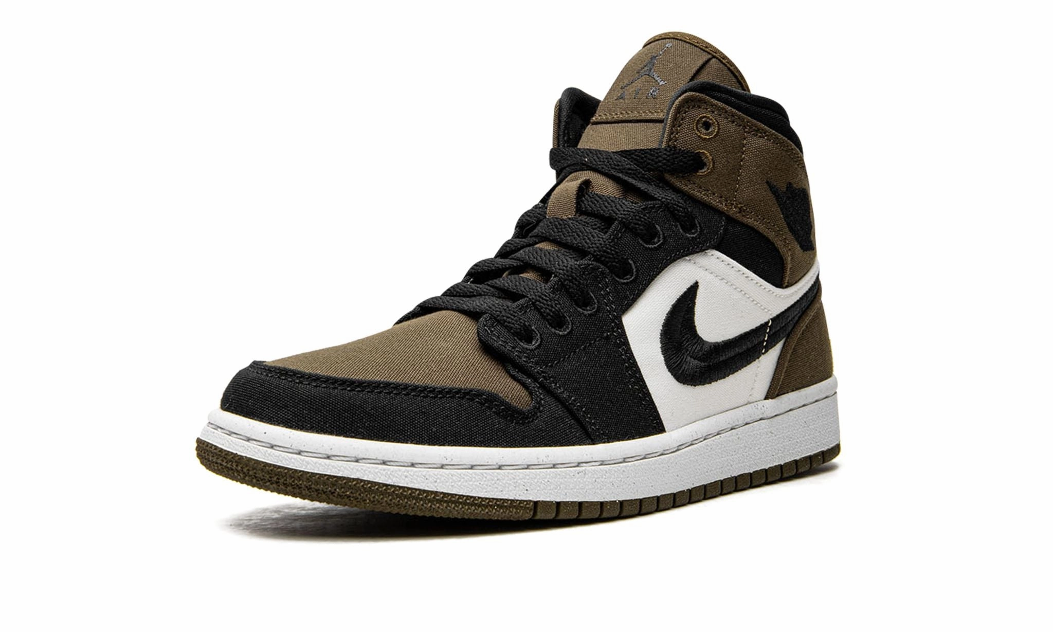 Street Wear Wmns Air Jordan 1 Mid SE Olive Toe
