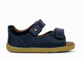 Bobux Step Up Driftwood - Navy Seaside Stroll Holiday Mood