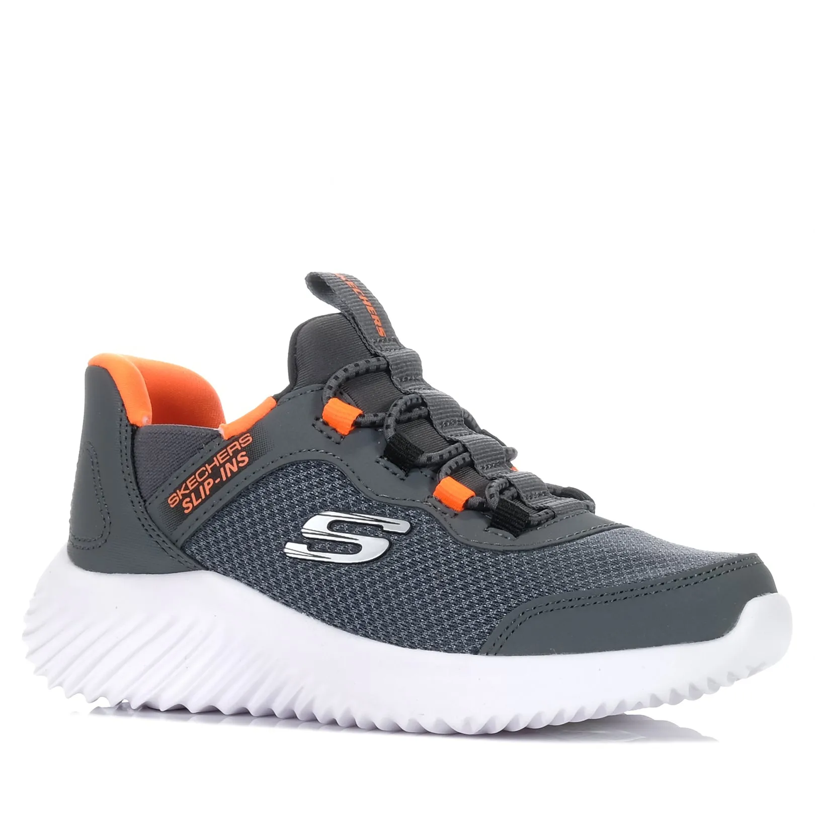Skechers Slip-Ins: Bounder - Brisk-Burst 403822L Charcoal/Orange Casual Ease