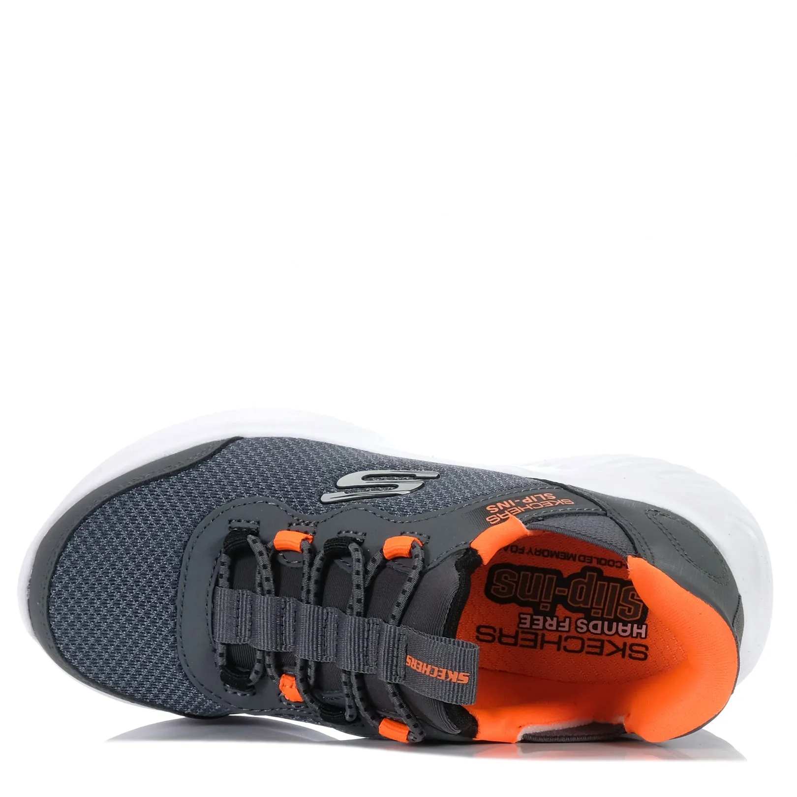 Superior Look Skechers Slip-Ins: Bounder - Brisk-Burst 403822L Charcoal/Orange