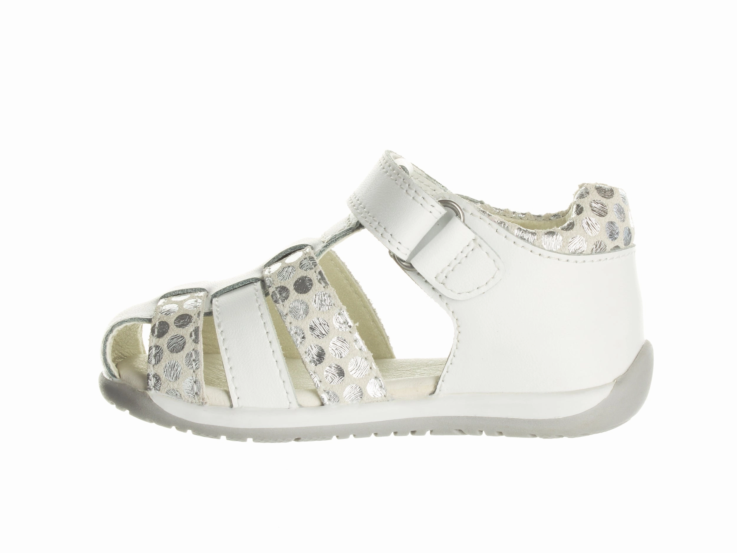 Surefit Bec Sandal - White   Silver Fashion Sandals