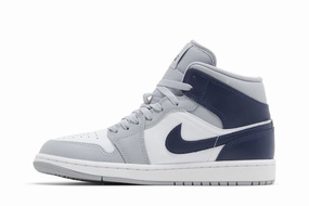 No Slip Structured grip Air Jordan 1 Mid 'Wolf Grey Midnight Navy'