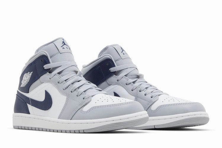 Tailored Comfort Air Jordan 1 Mid 'Wolf Grey Midnight Navy'