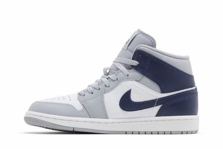 Tailored Comfort Air Jordan 1 Mid 'Wolf Grey Midnight Navy'