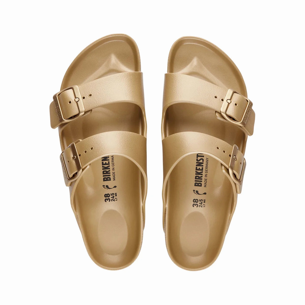 Timeless Sandal Styles Birkenstock Adult Arizona EVA - Glamour Gold - Narrow