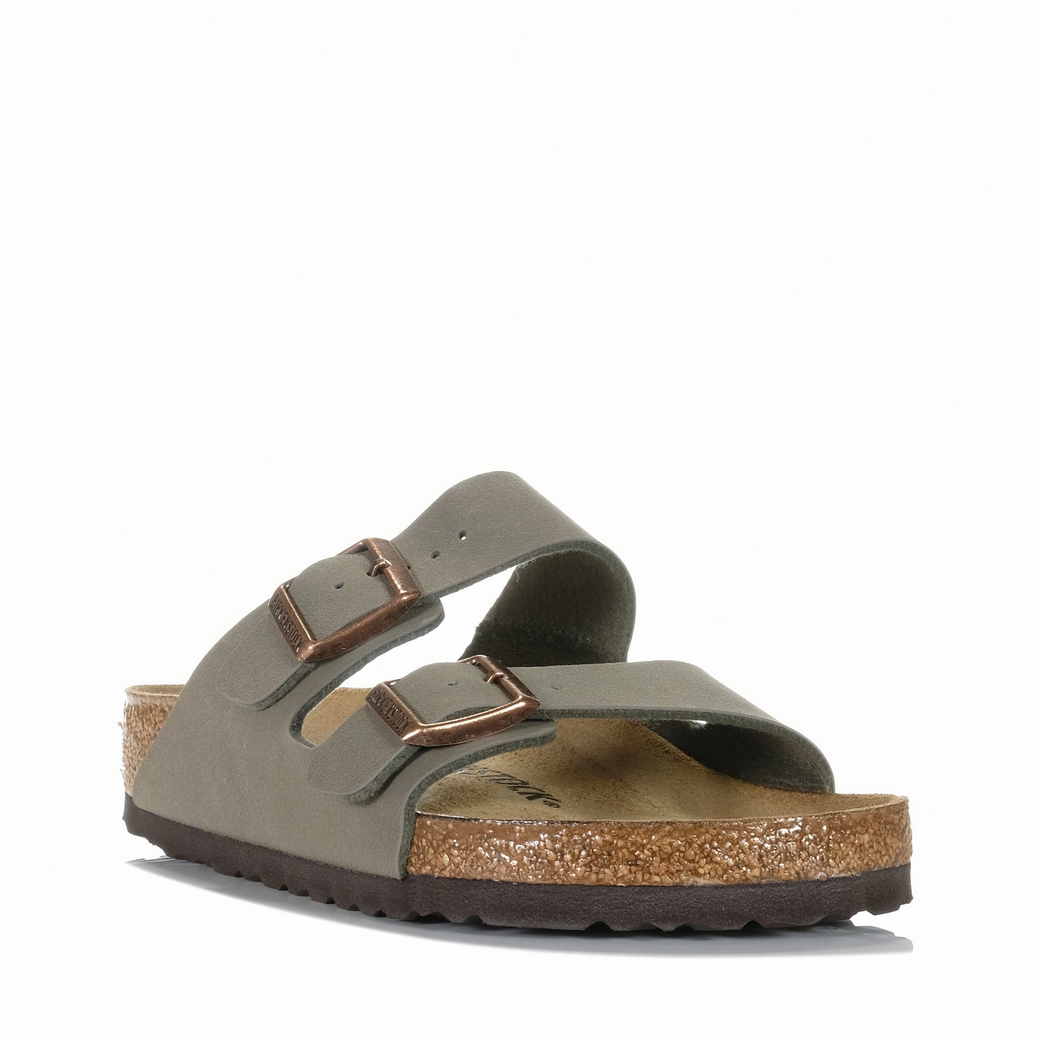 Timeless Strappy Sandals Birkenstock Arizona Birkibuc (Regular) Stone