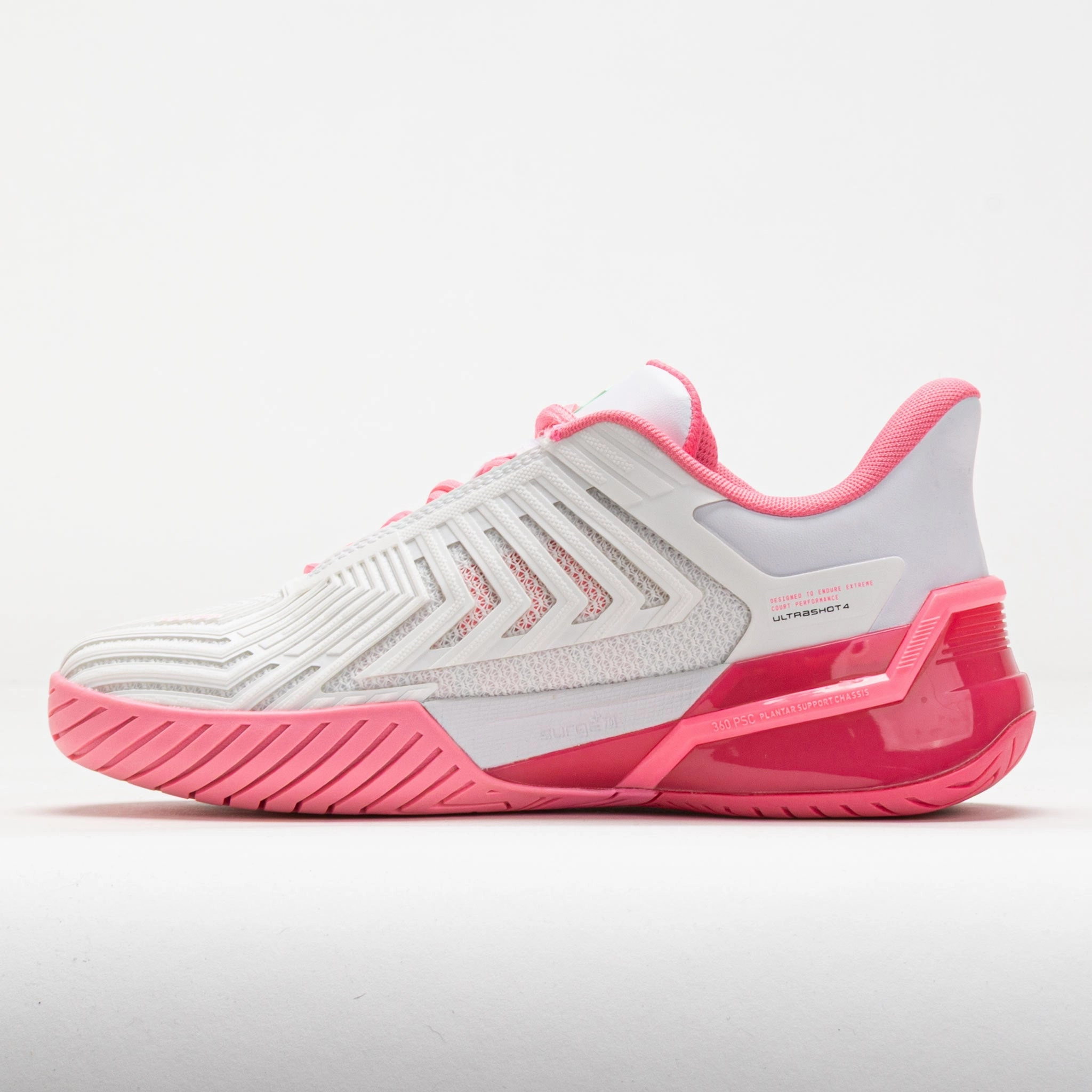 Trail Stability Max K-Swiss Ultrashot 4 Women's White/Neon Pastel Pink/Hot Neon Pink