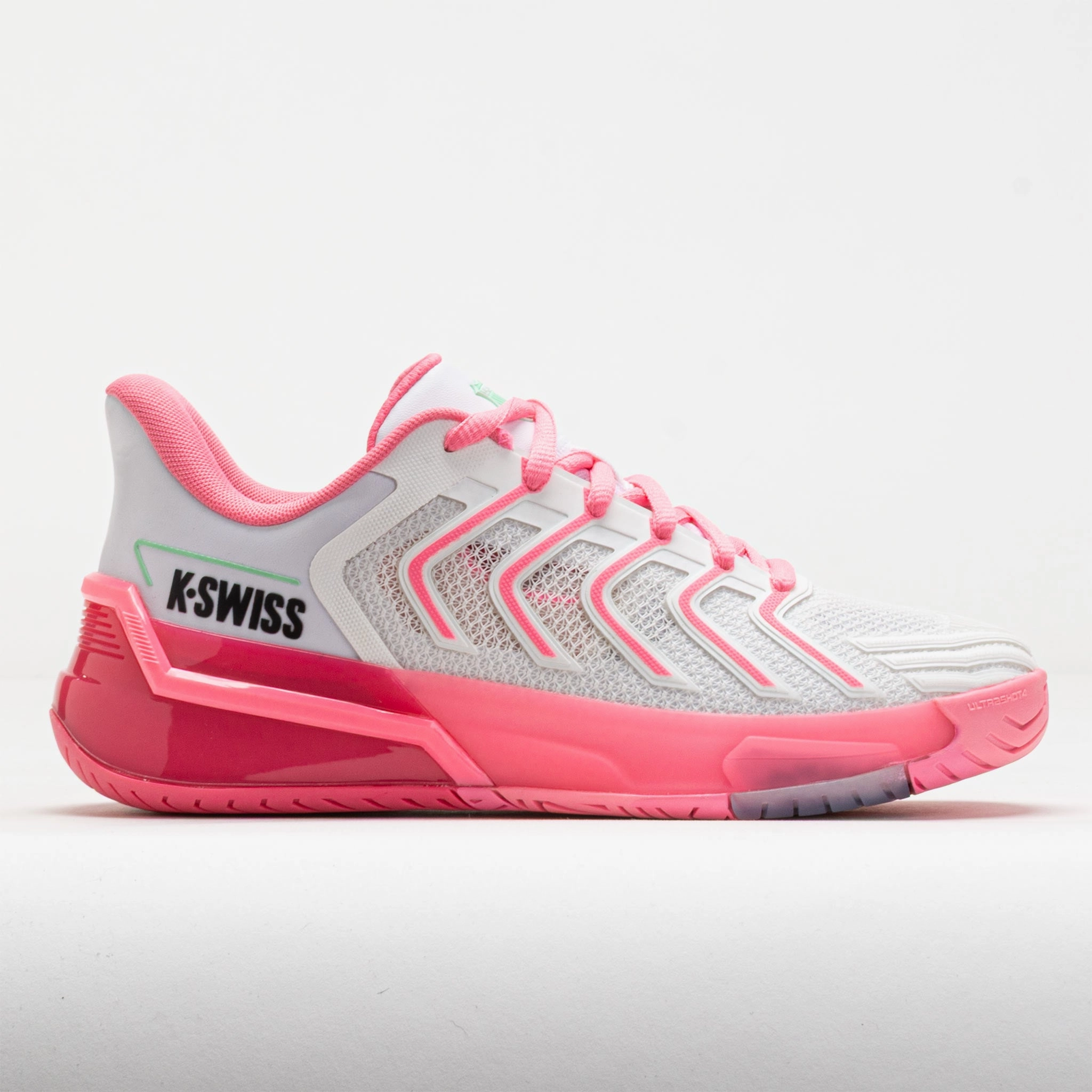 Trail Stability Max K-Swiss Ultrashot 4 Women's White/Neon Pastel Pink/Hot Neon Pink