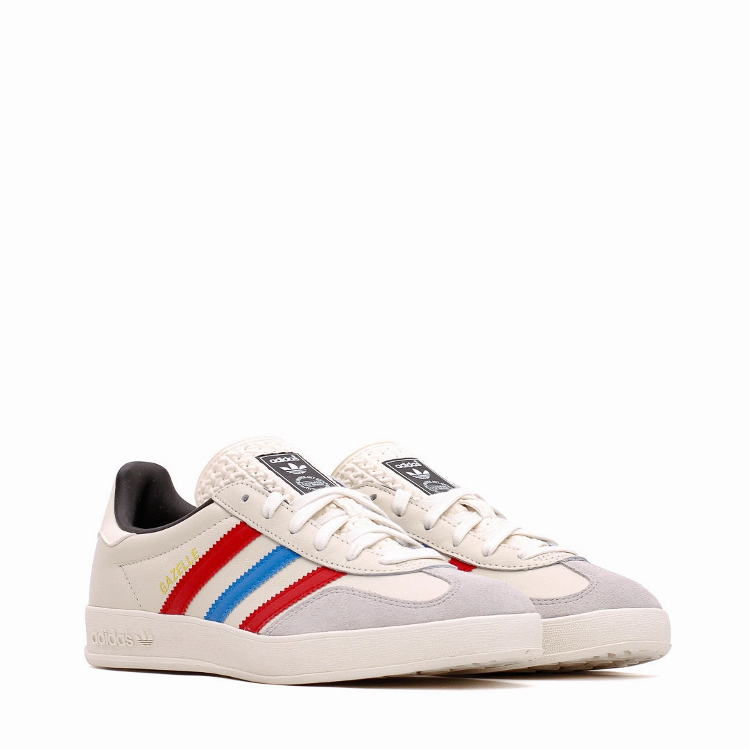Travel Glide-Step Adidas Men Gazelle Indoor White Scarlet IE9091