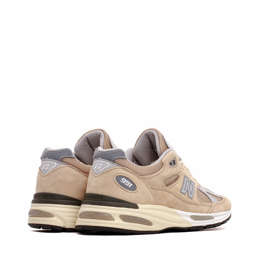 Travel Glide-Step New Balance Unisex Made in UK 991v2 Cuban Sand U991BE2