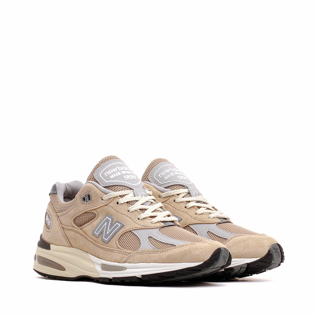 Travel Glide-Step New Balance Unisex Made in UK 991v2 Cuban Sand U991BE2