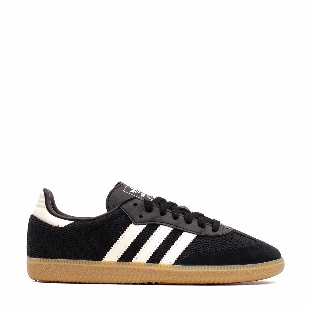 Travel Motion Adidas Men Samba OG Knitted Mesh Black White Gum JQ5141