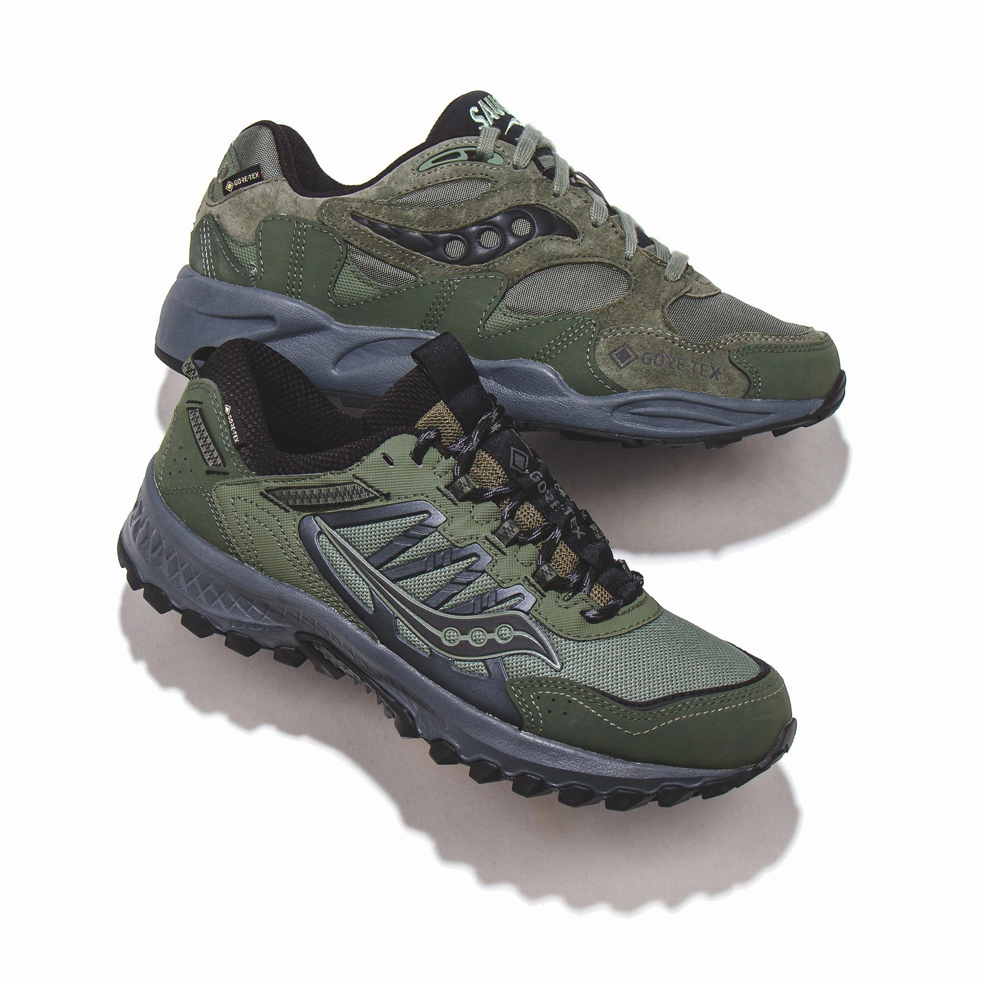 Travel Step-On Move Saucony Men Grid Shadow 2 GTX Gore-Tex Forest Black S70840-2