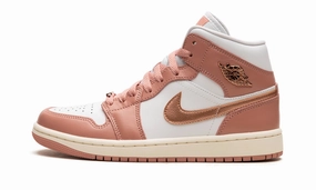 Lightweight Sole Air Jordan 1 Mid Wmns Red Stardust