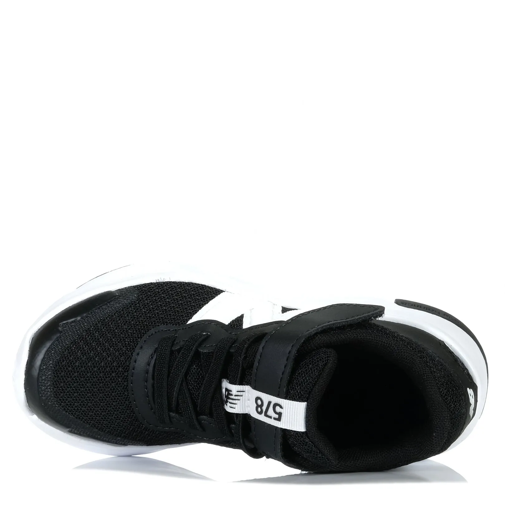 Ultra-soft wear New Balance Kids 578v1 Bungee Lace PT578BK Black/White
