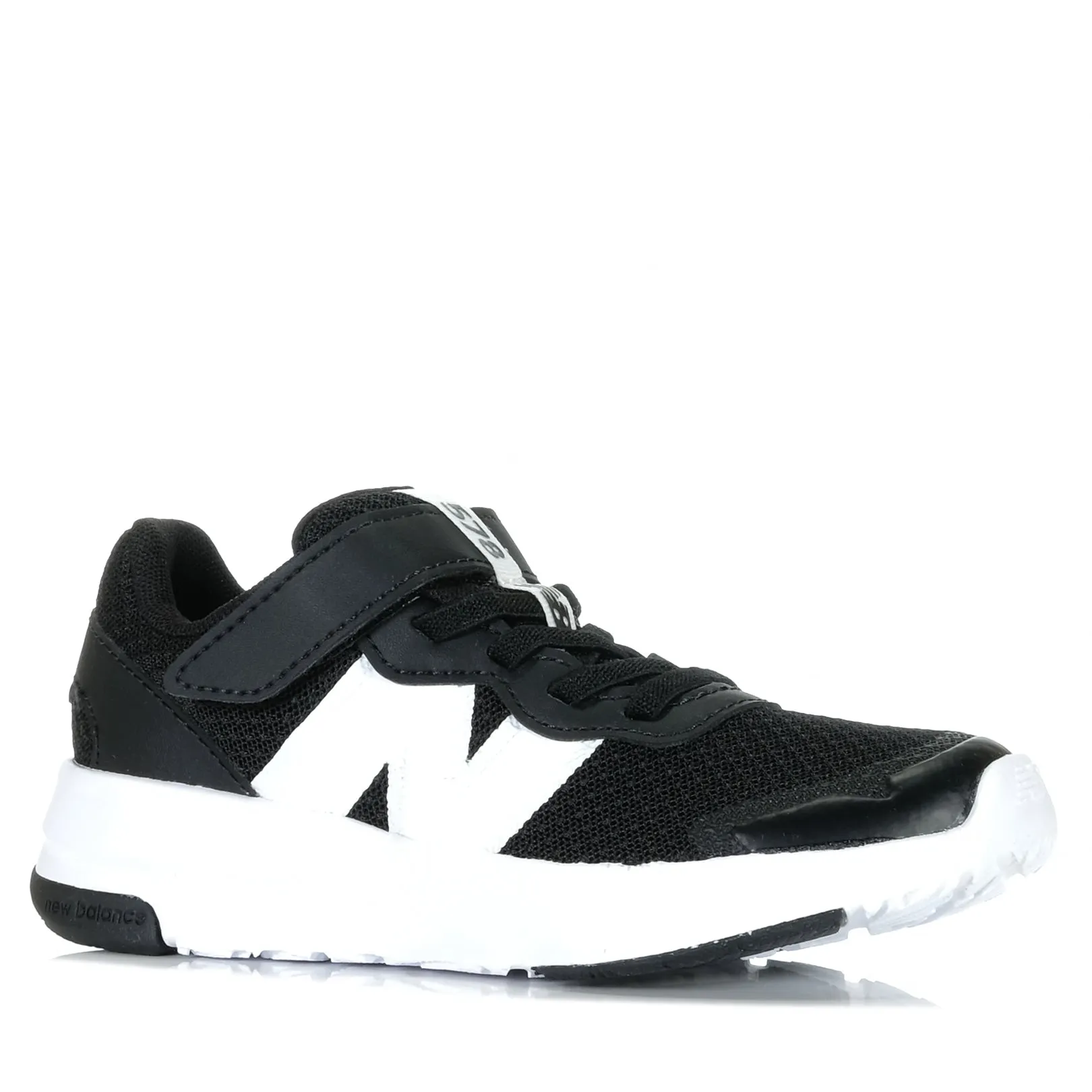 Ultra-soft wear New Balance Kids 578v1 Bungee Lace PT578BK Black/White