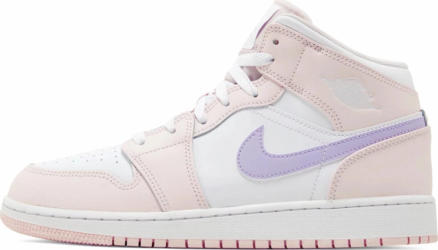 Ultimate Flex Structured silhouette Air Jordan 1 Mid Pink Wash (GS)