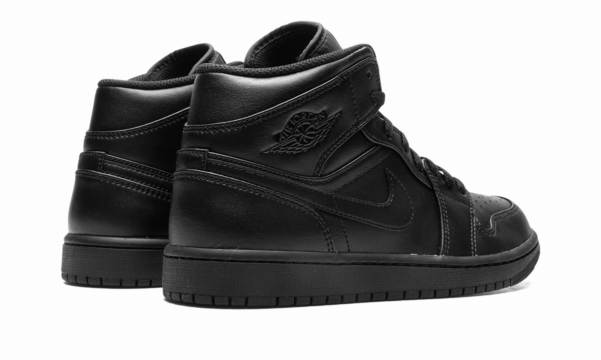 Ultra-soft wear Air Jordan 1 Mid 'Triple Black' 2022