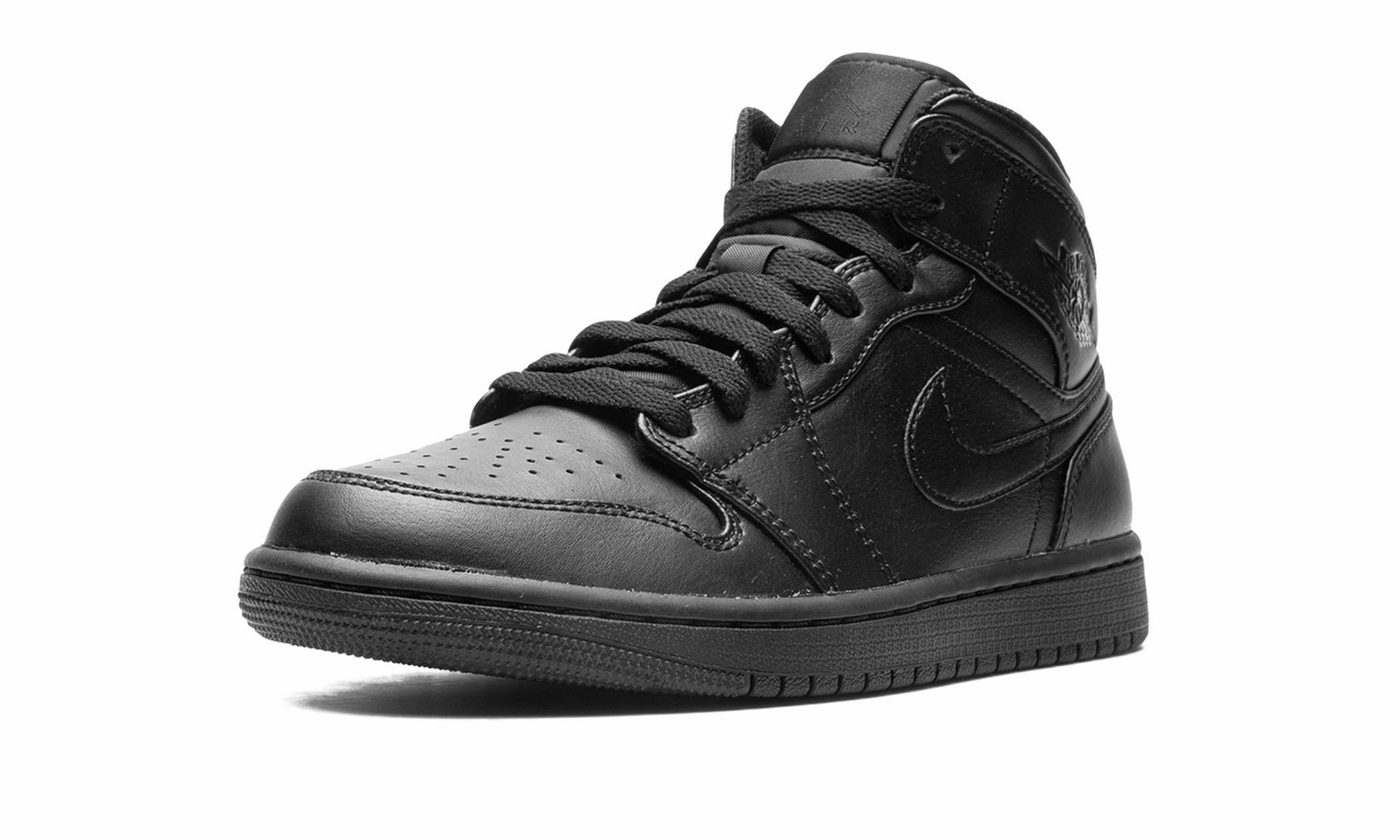 Ultra-soft wear Air Jordan 1 Mid 'Triple Black' 2022