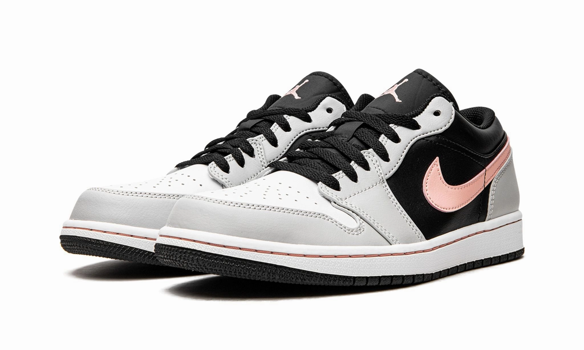 Urban Fashion Air Jordan 1 Low Black Grey Fog Bleached Coral