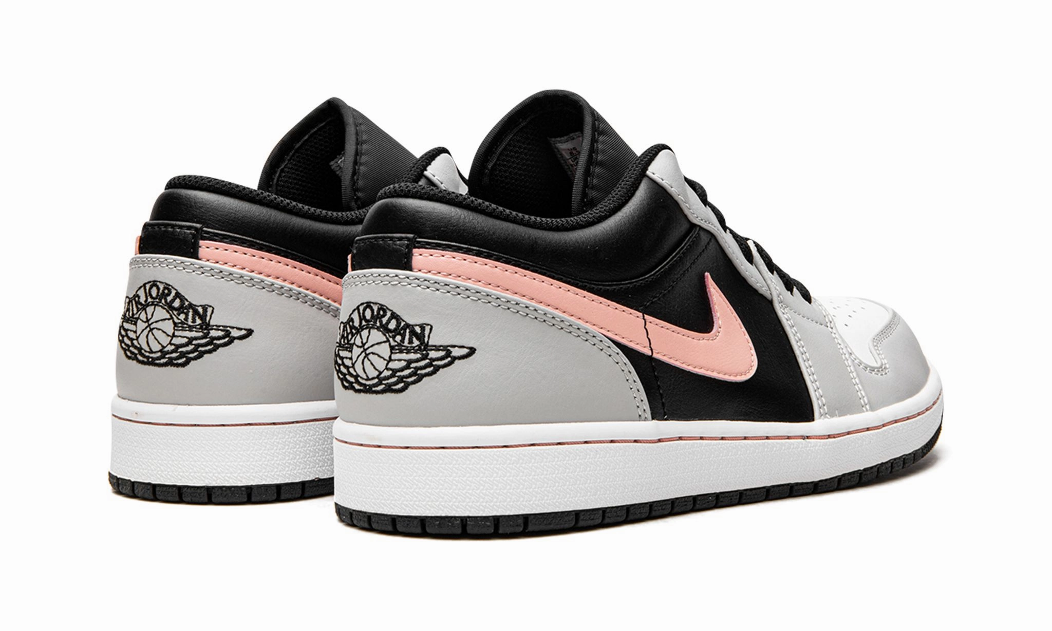 Urban Fashion Air Jordan 1 Low Black Grey Fog Bleached Coral
