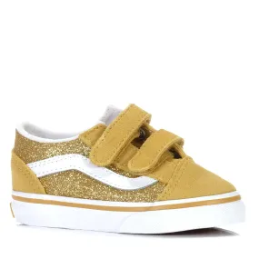 Vans Old Skool V Champagne Gold Glitter Chic stability