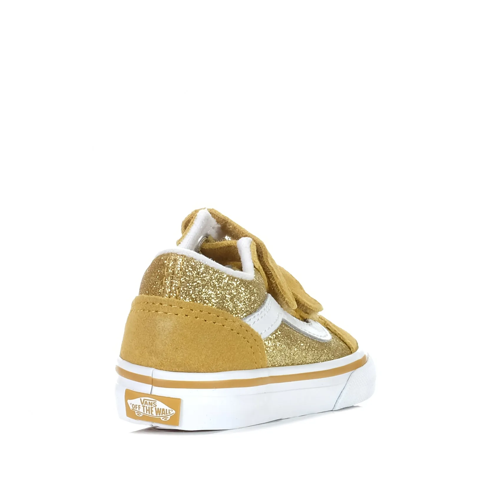 Vans Old Skool V Champagne Gold Glitter Elite Cushioning
