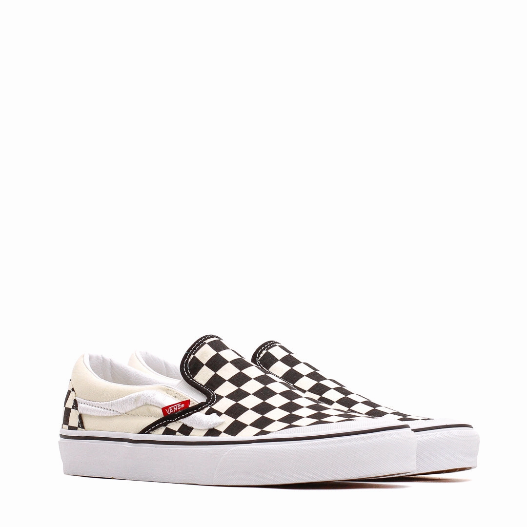 Vans Men Classic Slip-On 138 Sidestripe Black Checkerboard VN000BW3BKC All-Day Slip-On