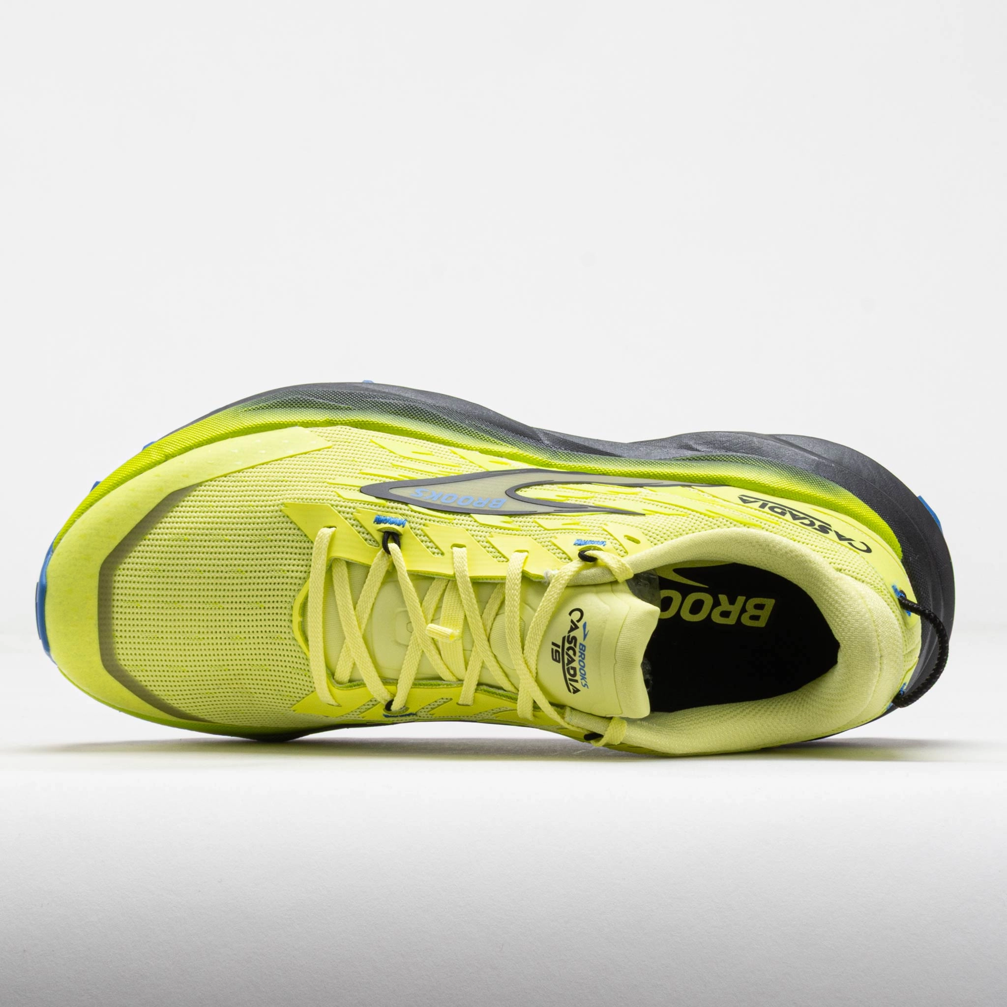 Ventilated Flow Brooks Cascadia 19 Men's Sunny Lime/Black/Blue