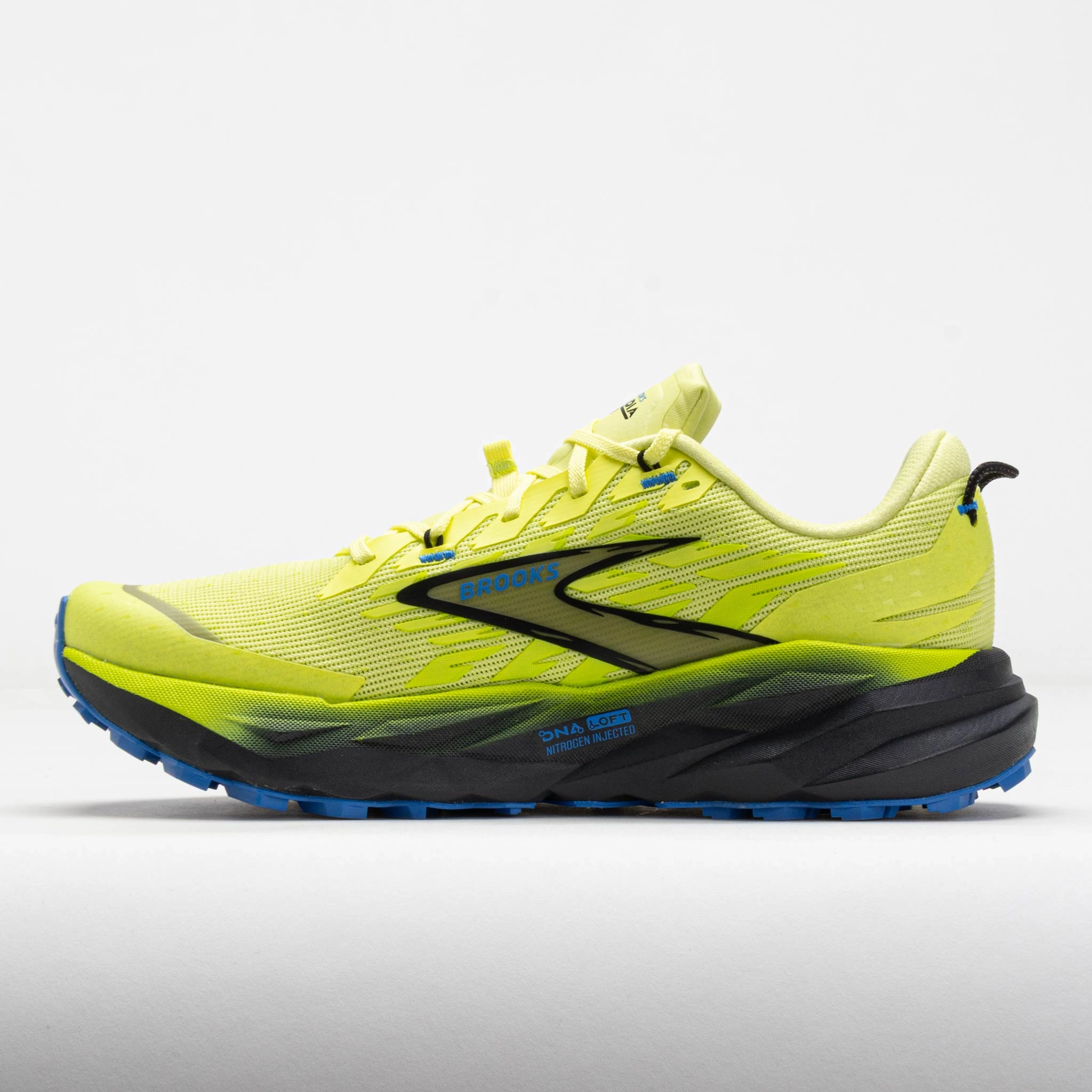 Ventilated Flow Brooks Cascadia 19 Men's Sunny Lime/Black/Blue