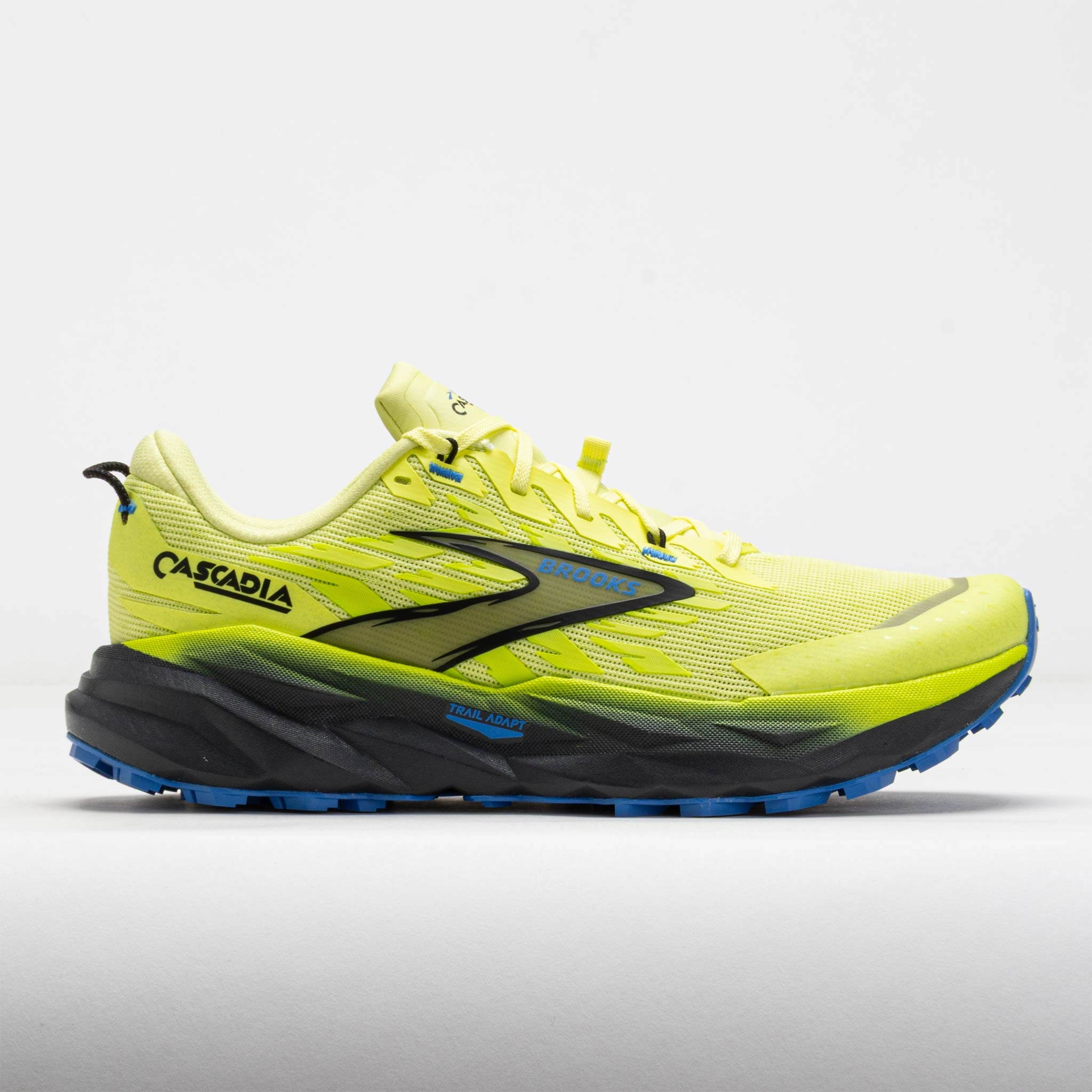 Ventilated Flow Brooks Cascadia 19 Men's Sunny Lime/Black/Blue