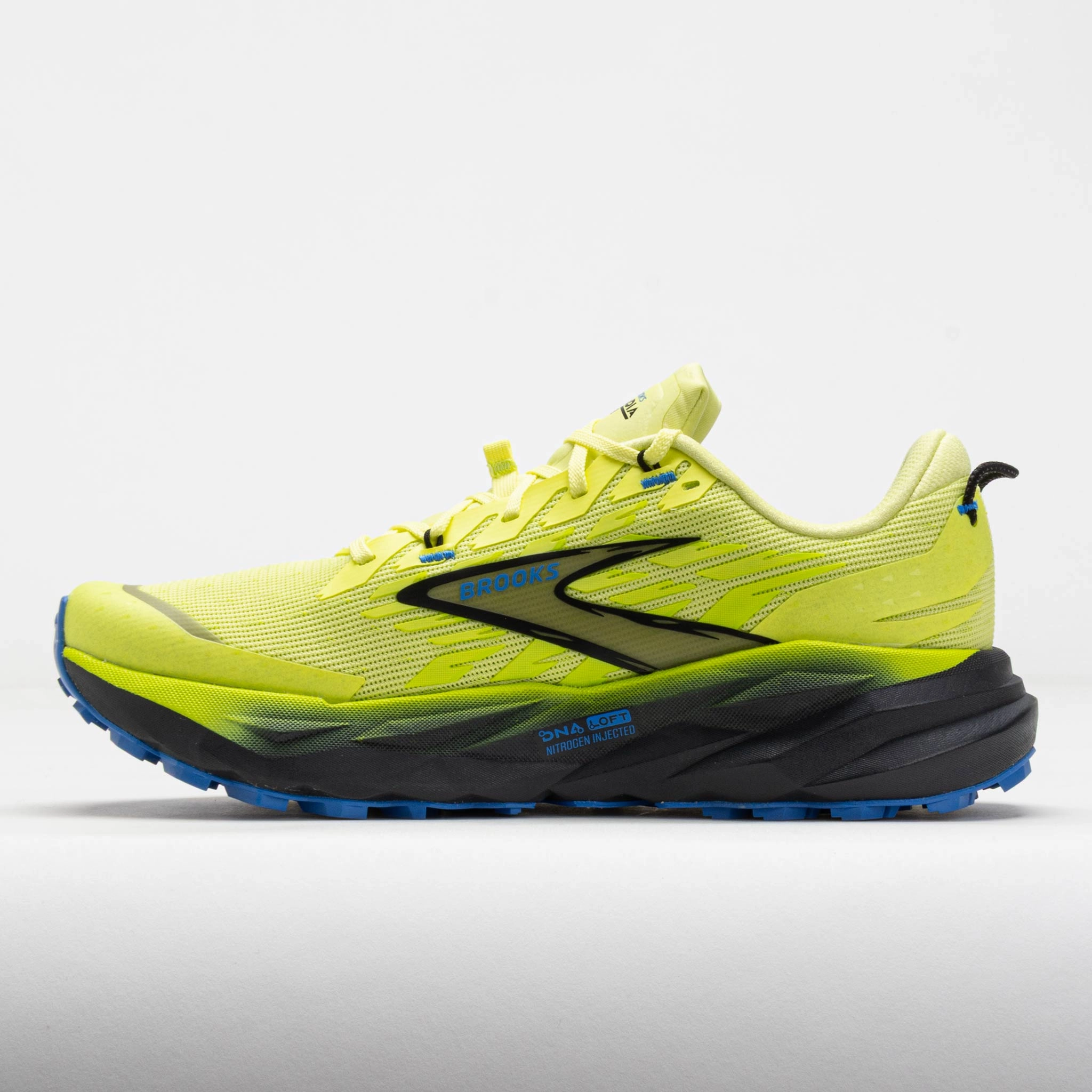 Ventilated Flow Brooks Cascadia 19 Men's Sunny Lime/Black/Blue