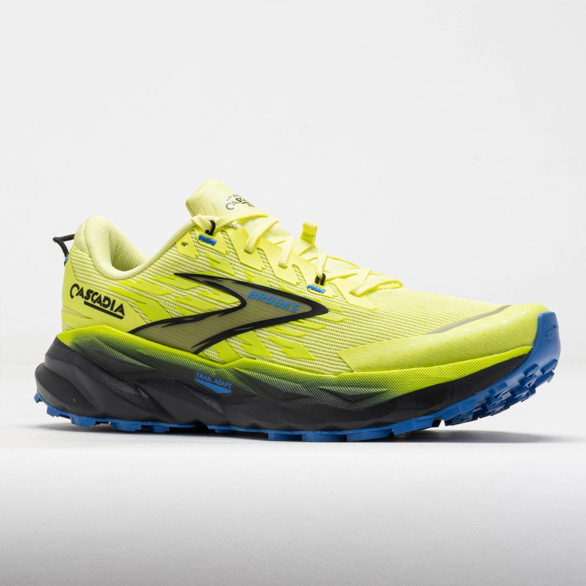 Ventilated Flow Brooks Cascadia 19 Men's Sunny Lime/Black/Blue