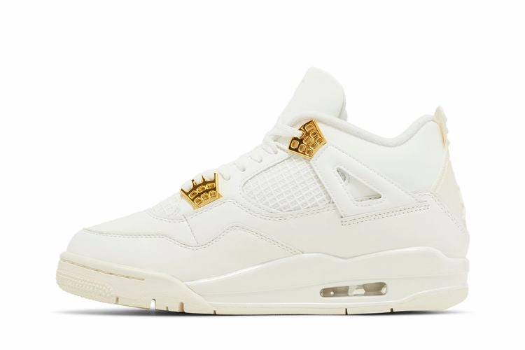 running in a ski lift area shoes outdoor - style shoes Wmns Air Jordan 4 Retro 'Metallic Gold'