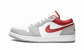 Air Jordan 1 Low SE White Grey Red / Light smoke grey gym red Storm Walk