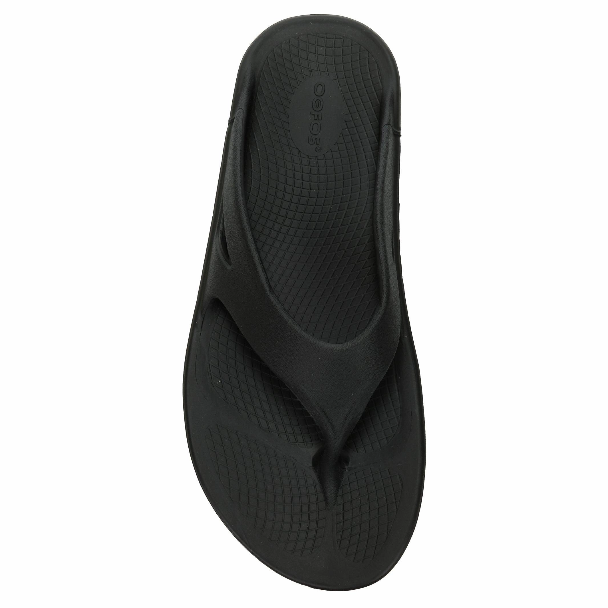 Walk Flow Oofos OOriginal Thong Black