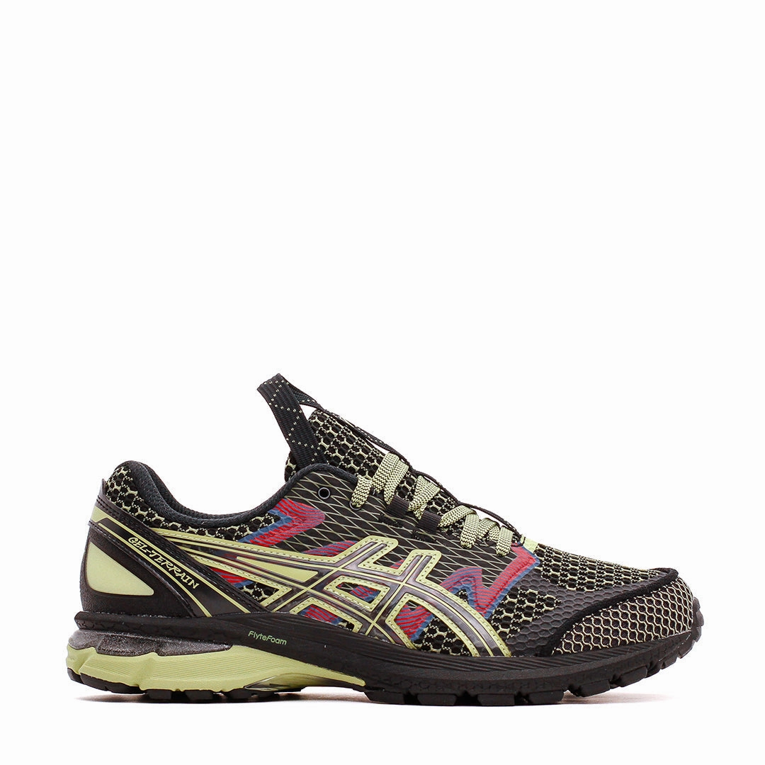 Asics Men US4-S Gel-Terrain Black Neon Lime 1203A394-001 Herd Path