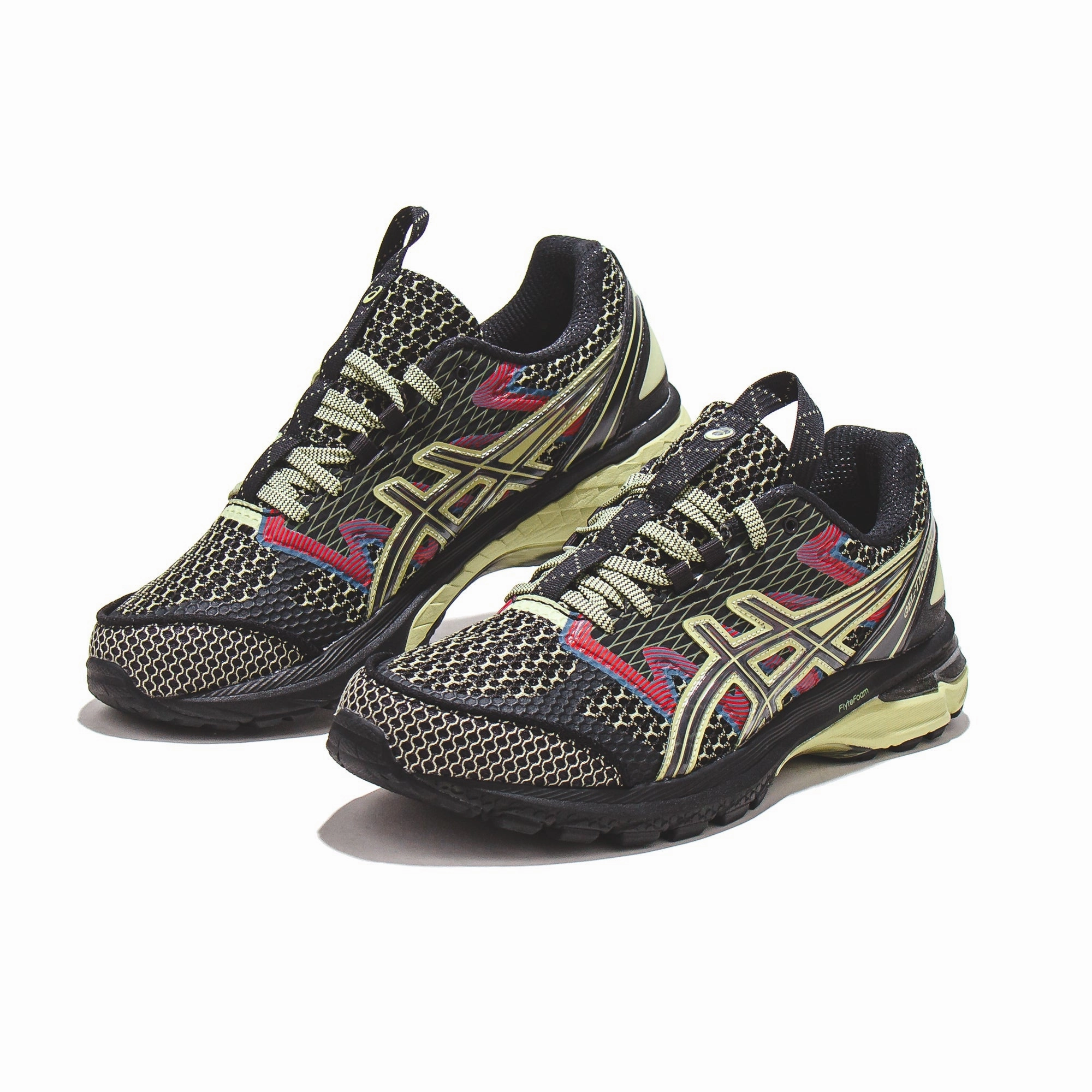 Walk Free Asics Men US4-S Gel-Terrain Black Neon Lime 1203A394-001
