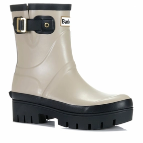 Walk Friendly Sleek Finish Barbour Raelynn Wellingtons Light Sand/Black