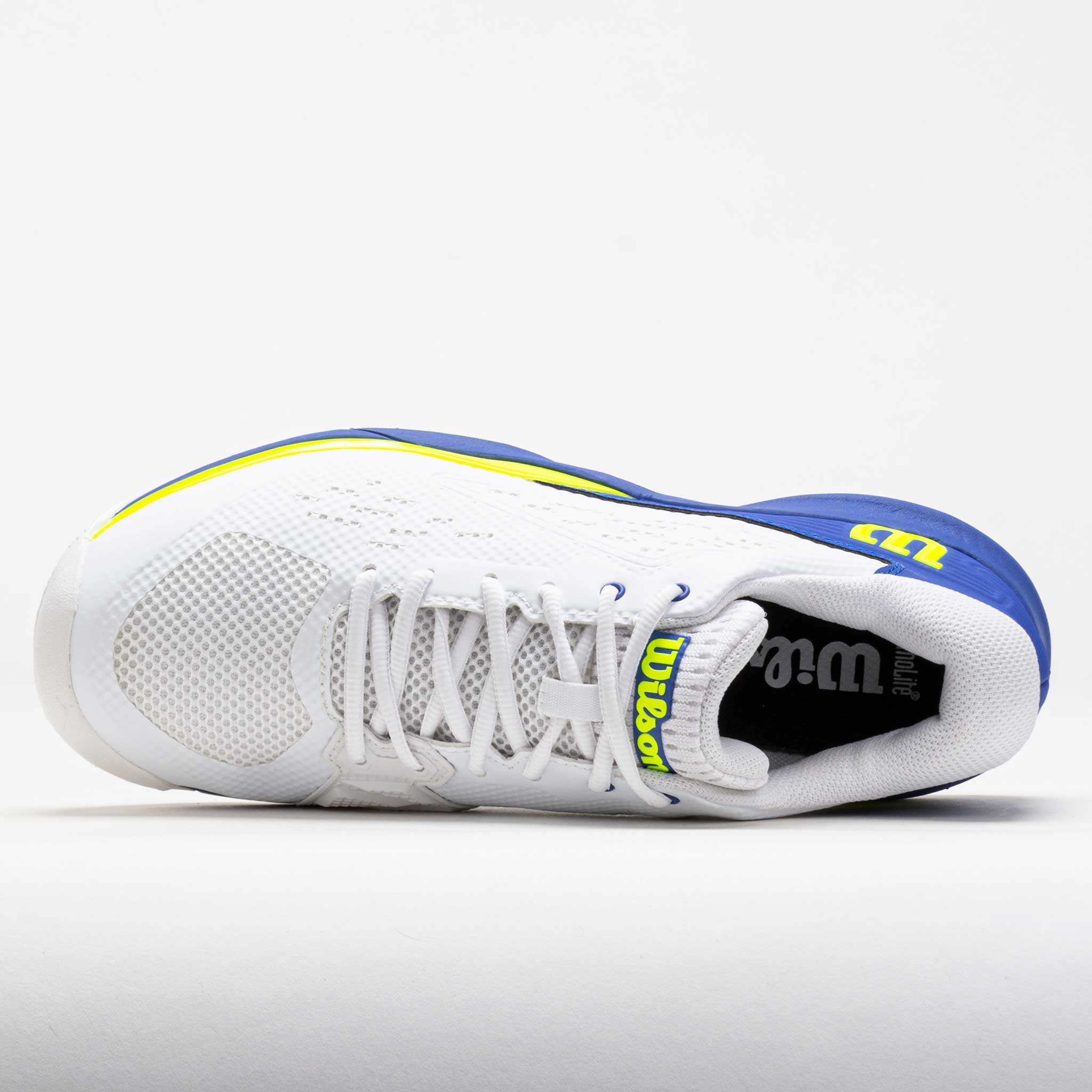 Wilson Rush Pro Ace Men's White/Amparo Blue/Safety Yellow Power Drive