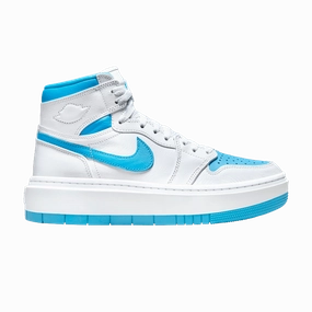 Wmns Air Jordan 1 Elevate High 'White Dark Powder Blue' Lightweight Sole Moist Dry