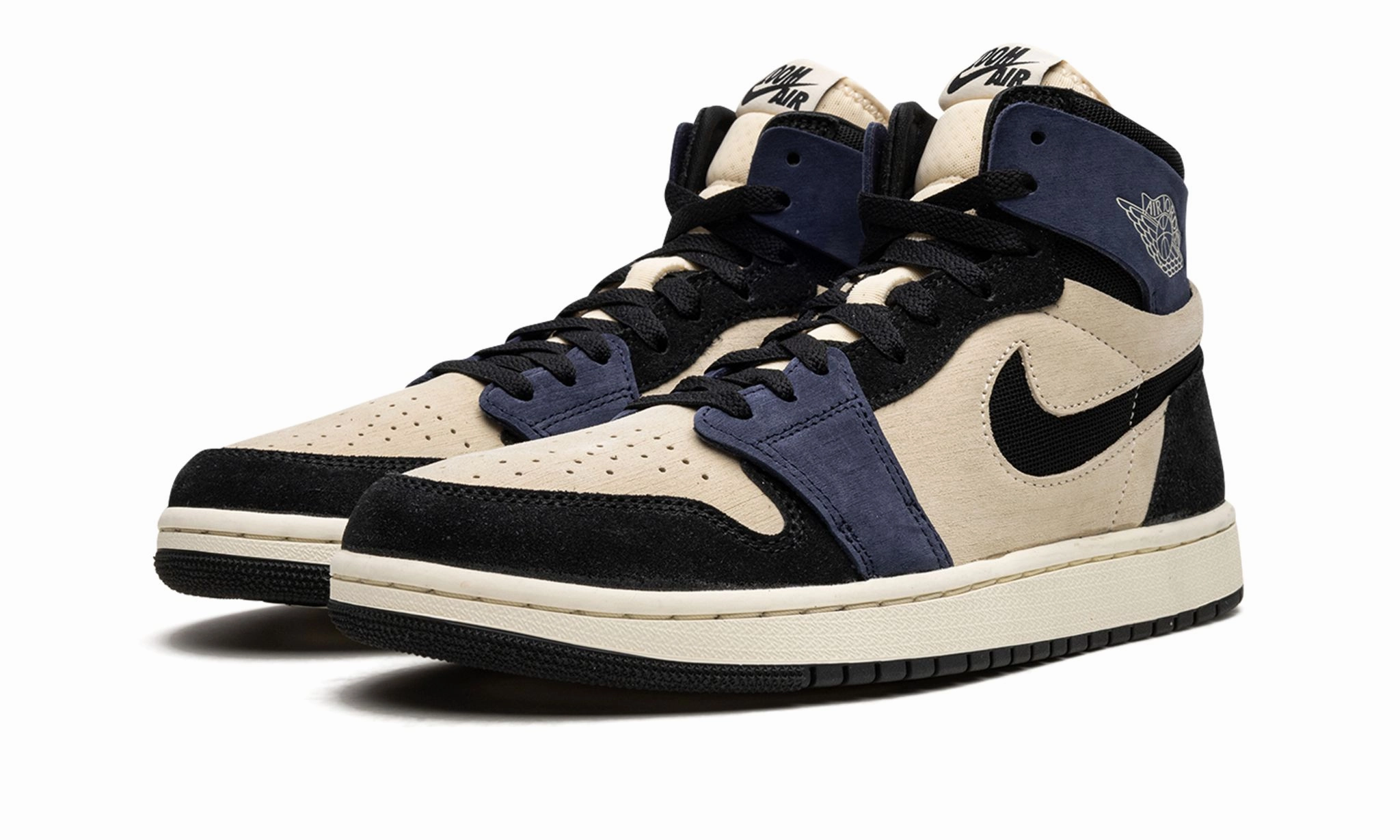 Wmns Air Jordan 1 High Zoom Comfort 2 'Blackened Blue' Durable Stitch