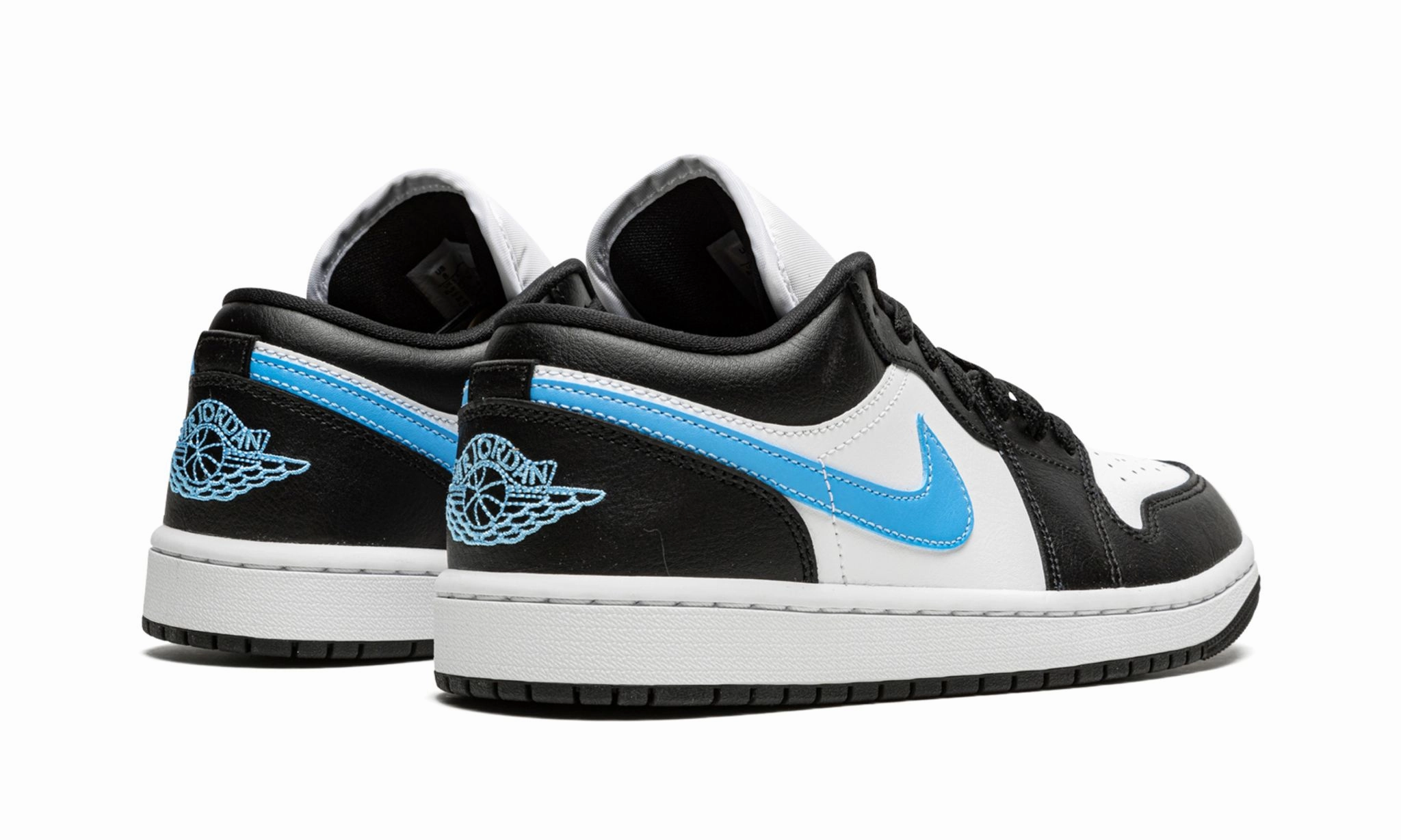 Wmns Air Jordan 1 low Black University Blue Daily Glide Step-On Comfort Layer